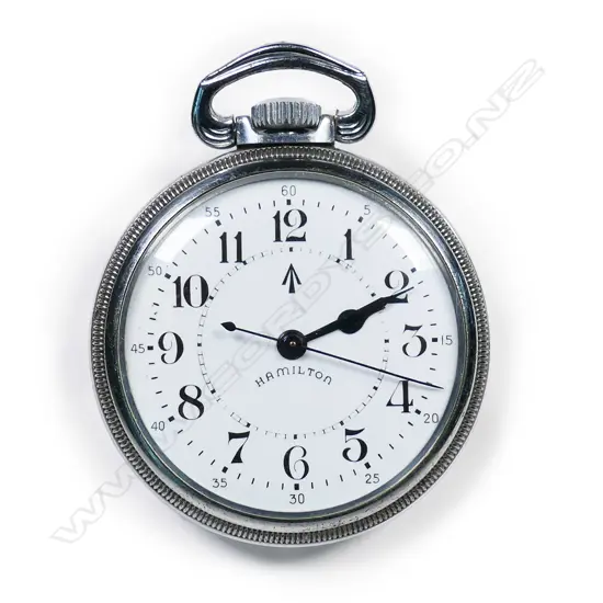 A WWII Hamilton Watch Co. USA Navigation Master pocket watch, dated 1942.
