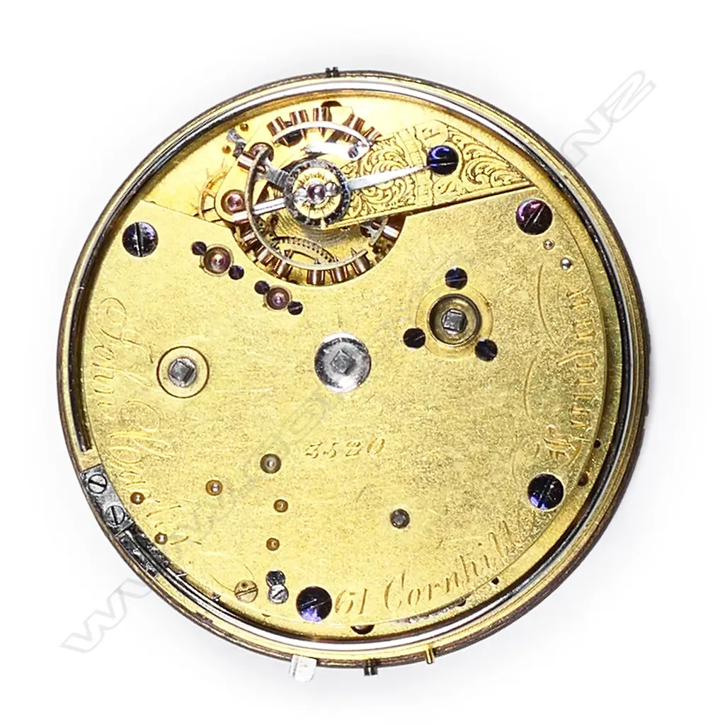 A rare English clockwatch movement by Carter, London, Image 1++