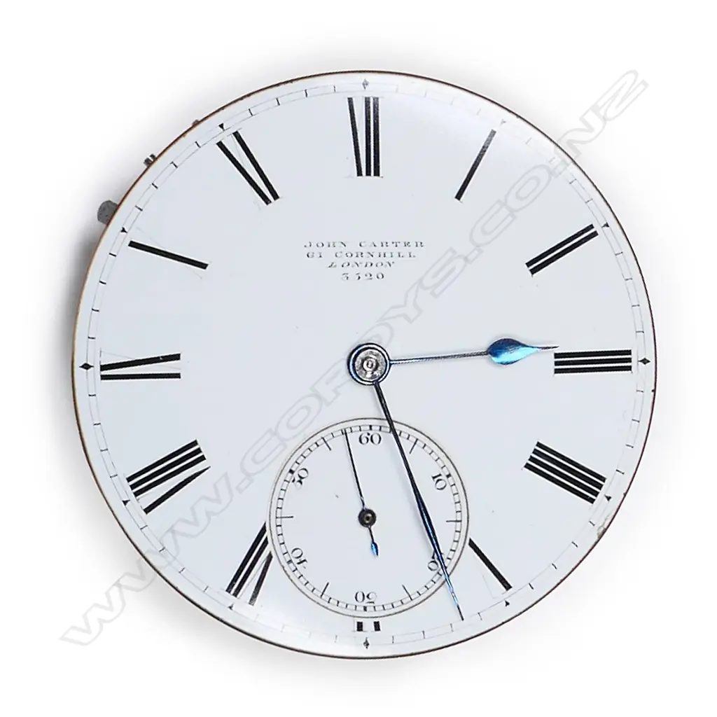 A rare English clockwatch movement by Carter, London, Image 1++