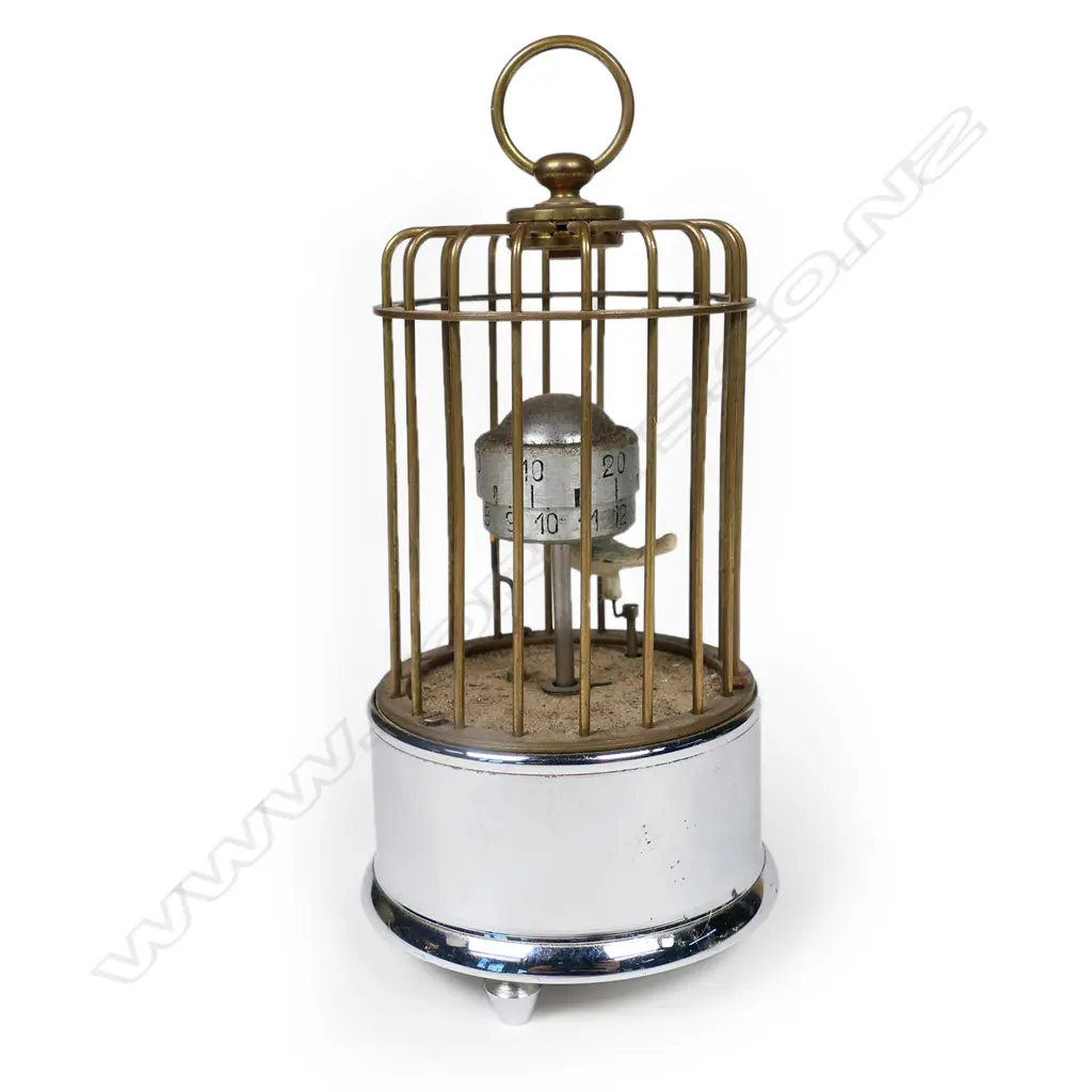 Kaiser German automaton bird cage alarm clock, Image 1++