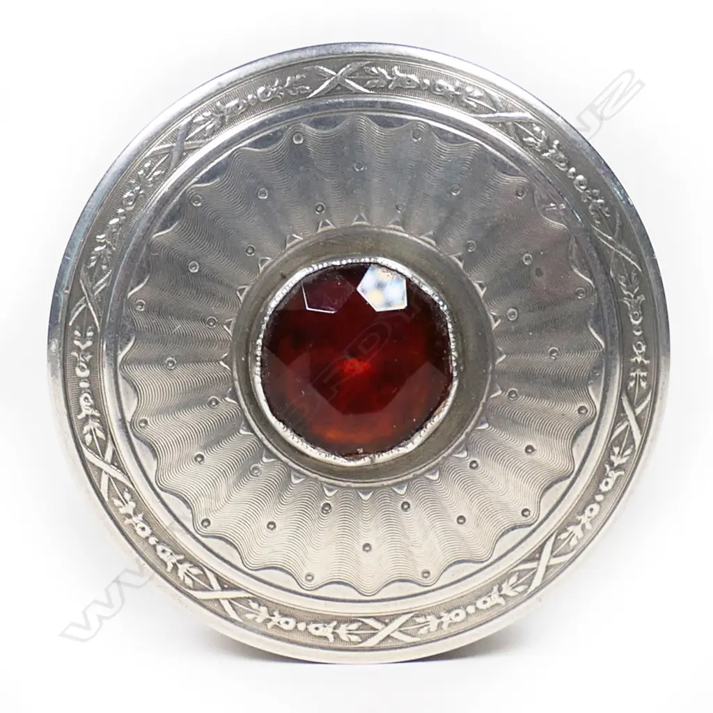 A French silver circular pill box and a German silver small box, Image 1++