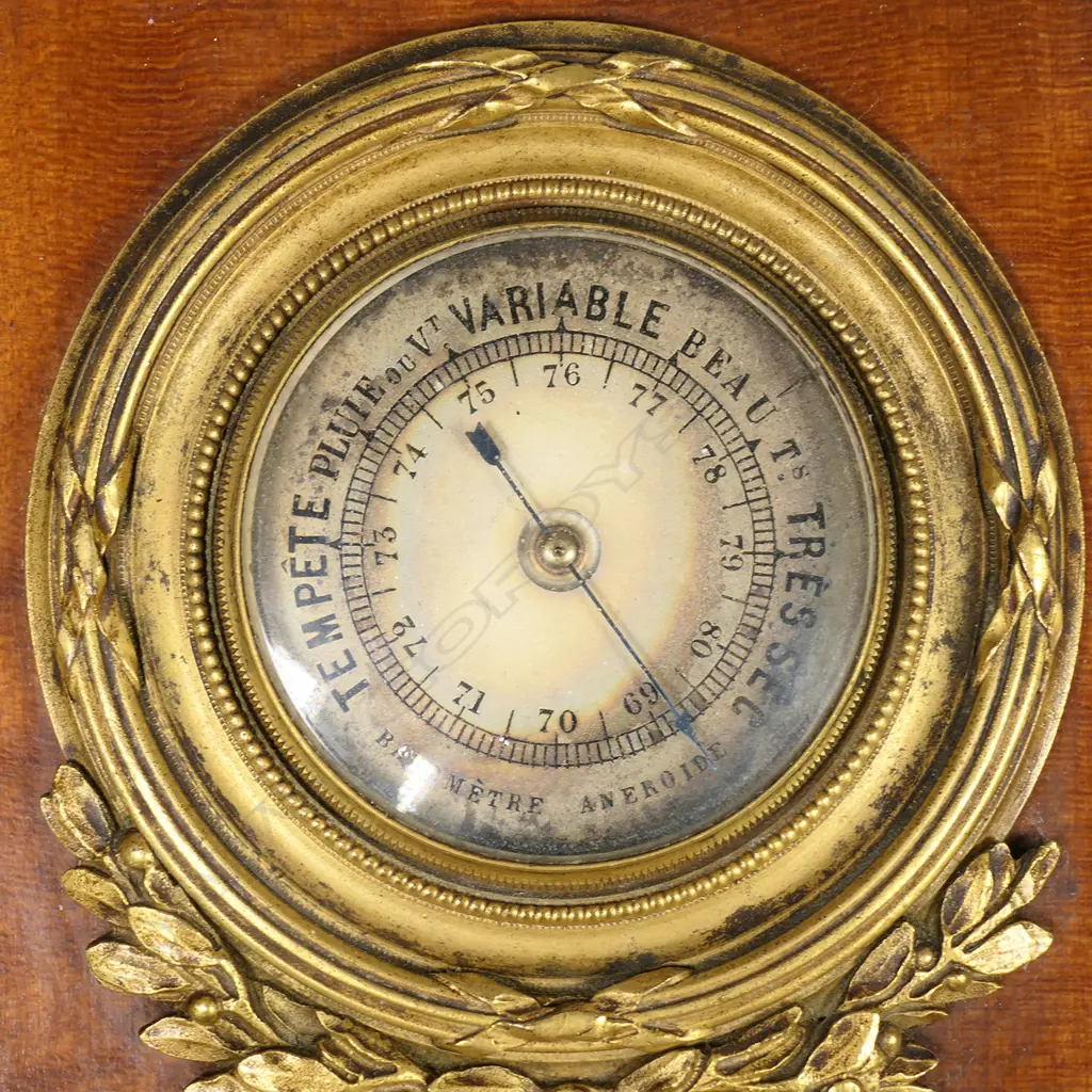 A French easel mounted desk barometer Image 1++