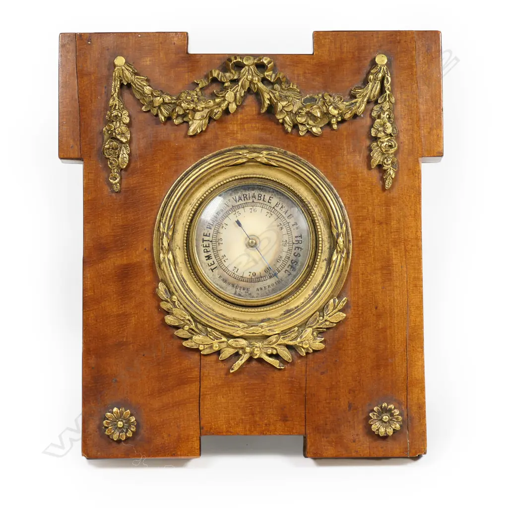 A French easel mounted desk barometer Image 1++