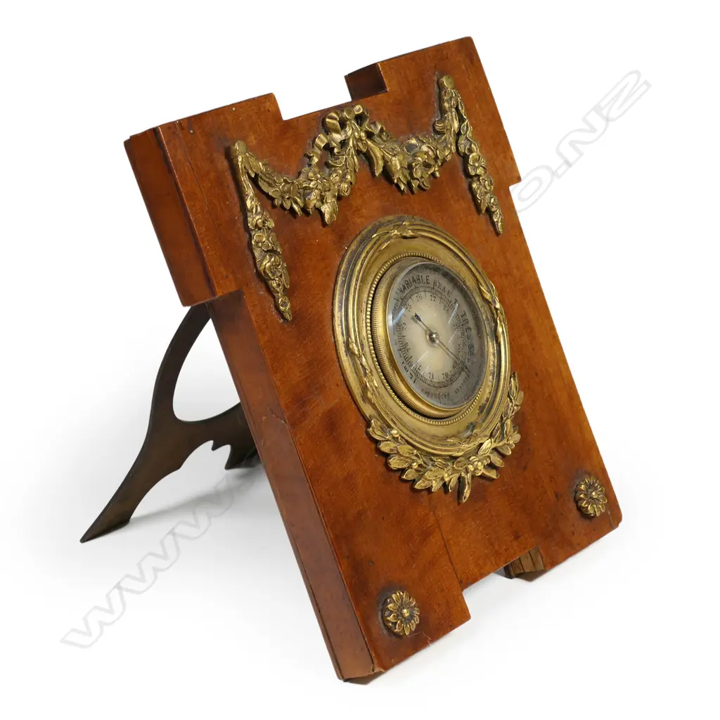 A French easel mounted desk barometer Image 1++