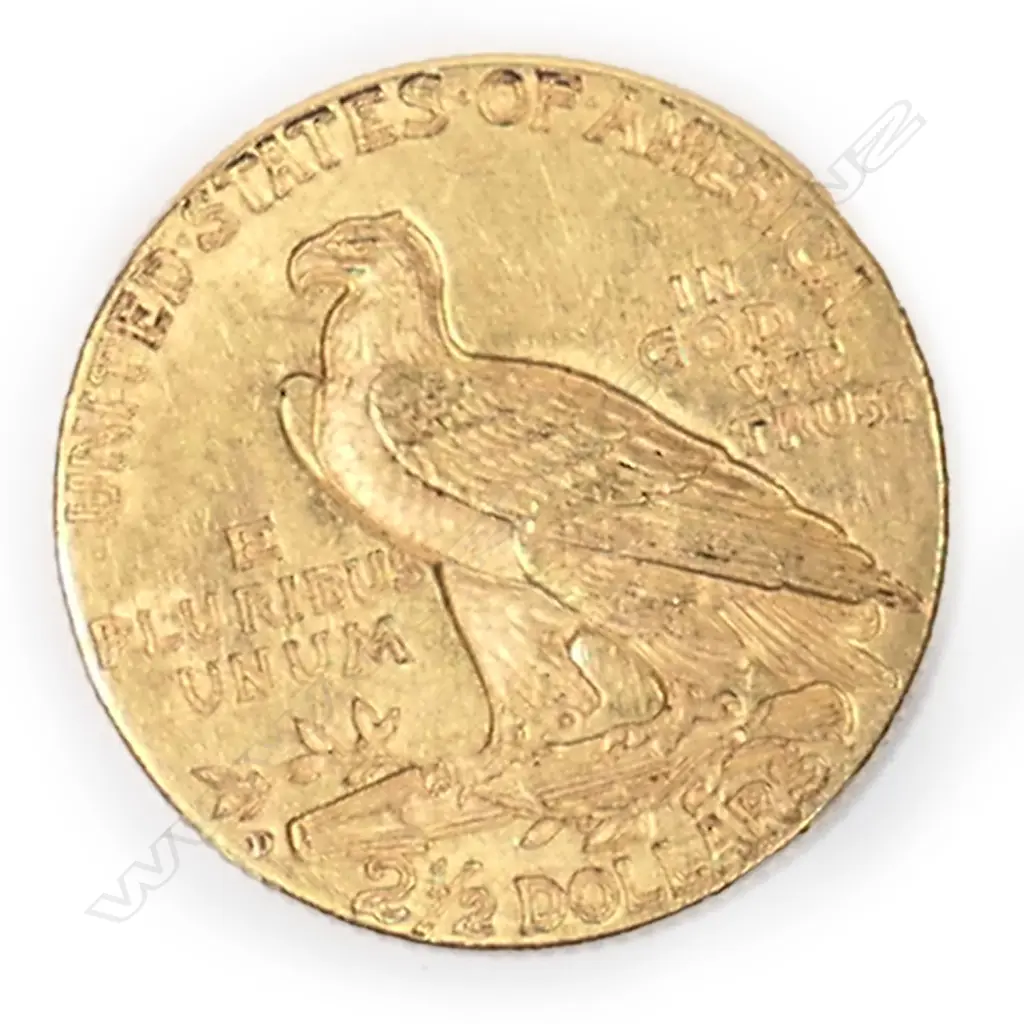 A 1925 U.S. gold quarter eagle coin, Image 1++