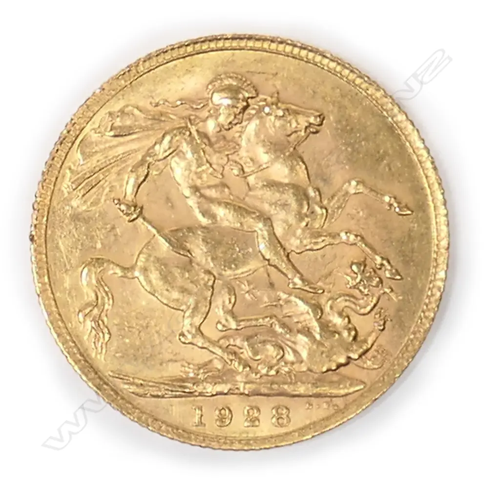 A 1928 gold full sovereign, Image 1++
