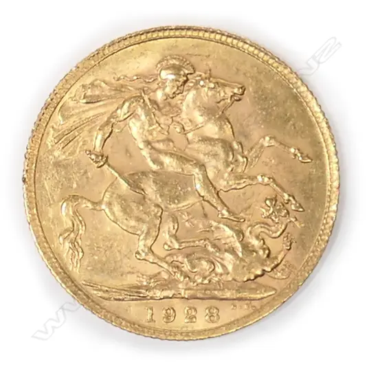 A 1928 gold full sovereign,