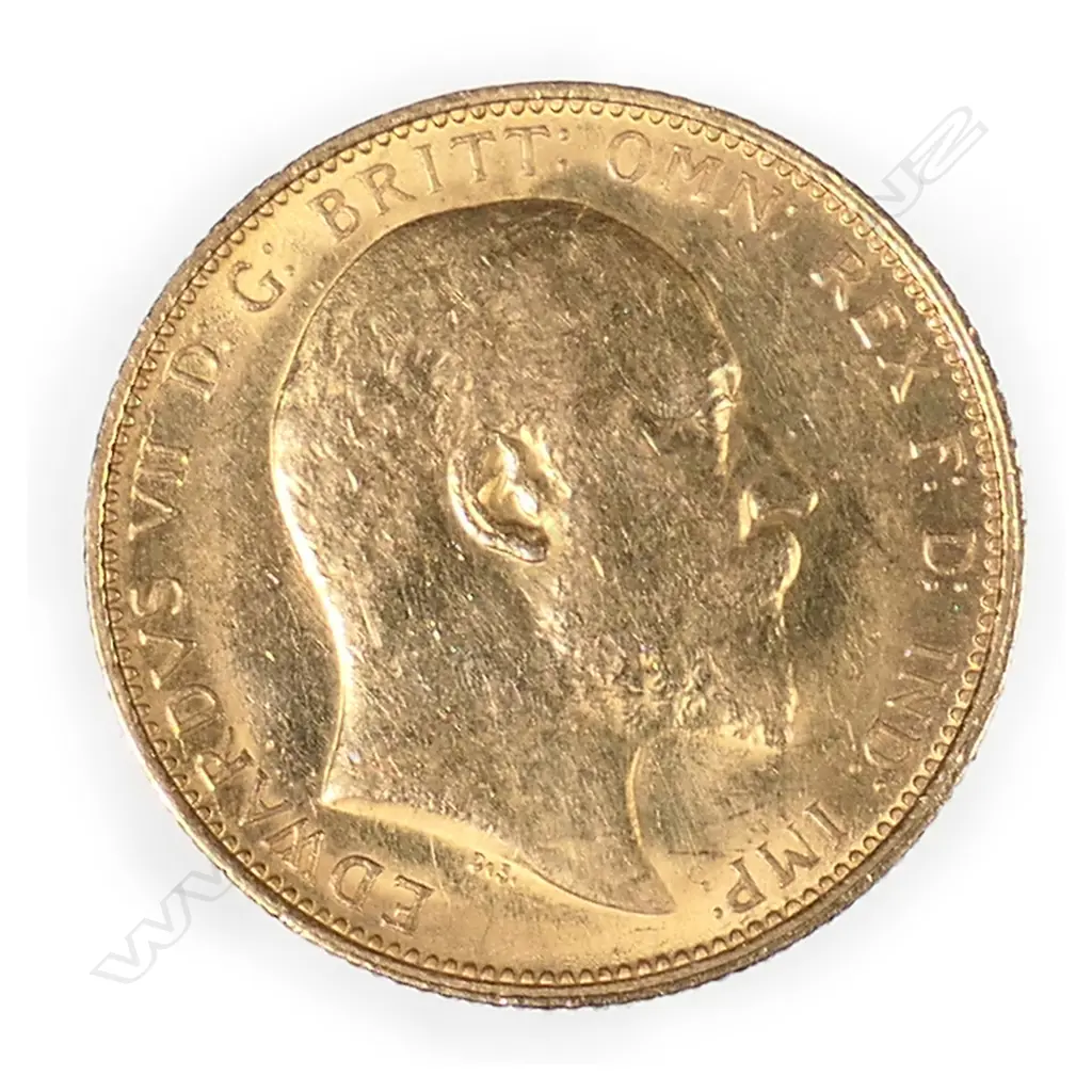 An Edwardian 1908 full sovereign. Image 1++