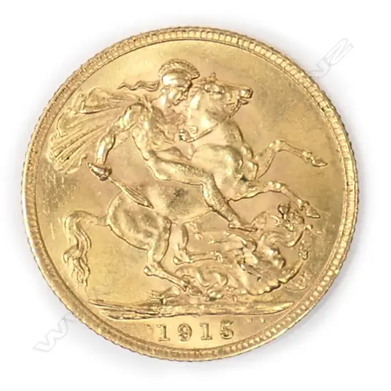 A 1915 gold full sovereign,