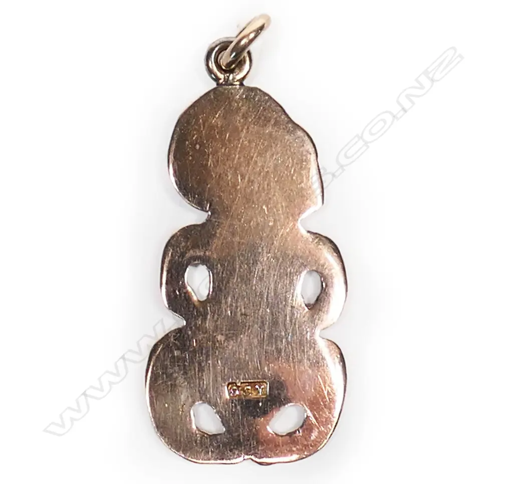 A 9ct rose gold vintage hei tiki pendant/charm, Image 1++