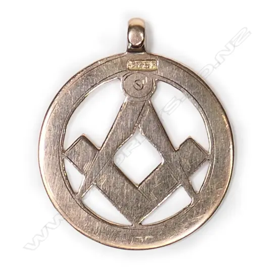 A NZ 9ct rose gold Masonic fob,
