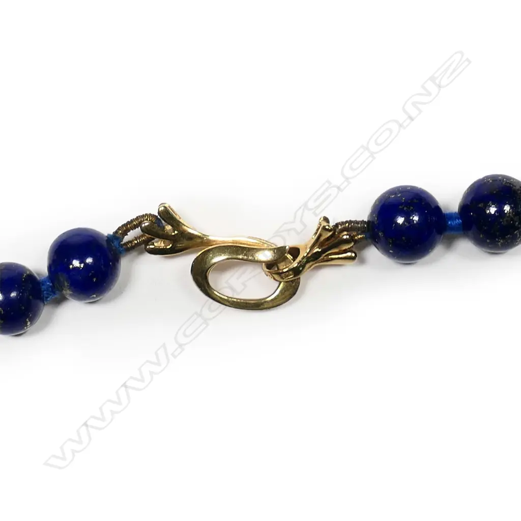 A lapis lazuli and cultured pearl necklace, Image 1++