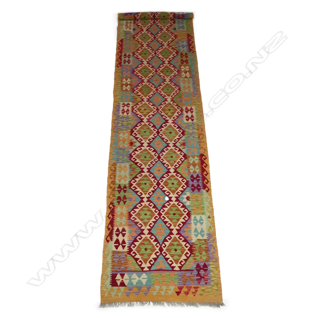A hand-woven kilim runner, Image 1++
