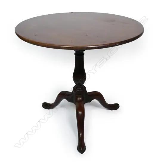 A George III mahogany tripod side table,