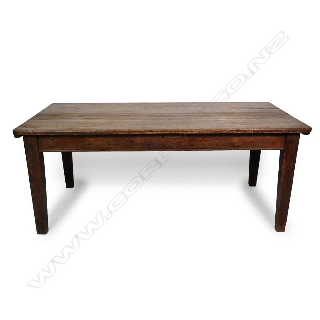 A 19thC French provincial fruitwood dining table, Image 1++