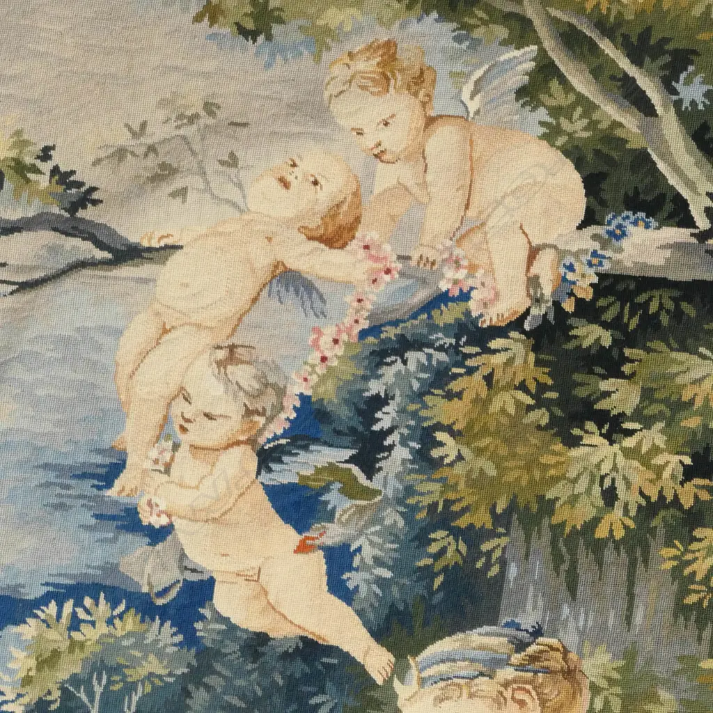 A replica Aubusson hand woven tapestry, depicting an allegorical scene, Image 1++