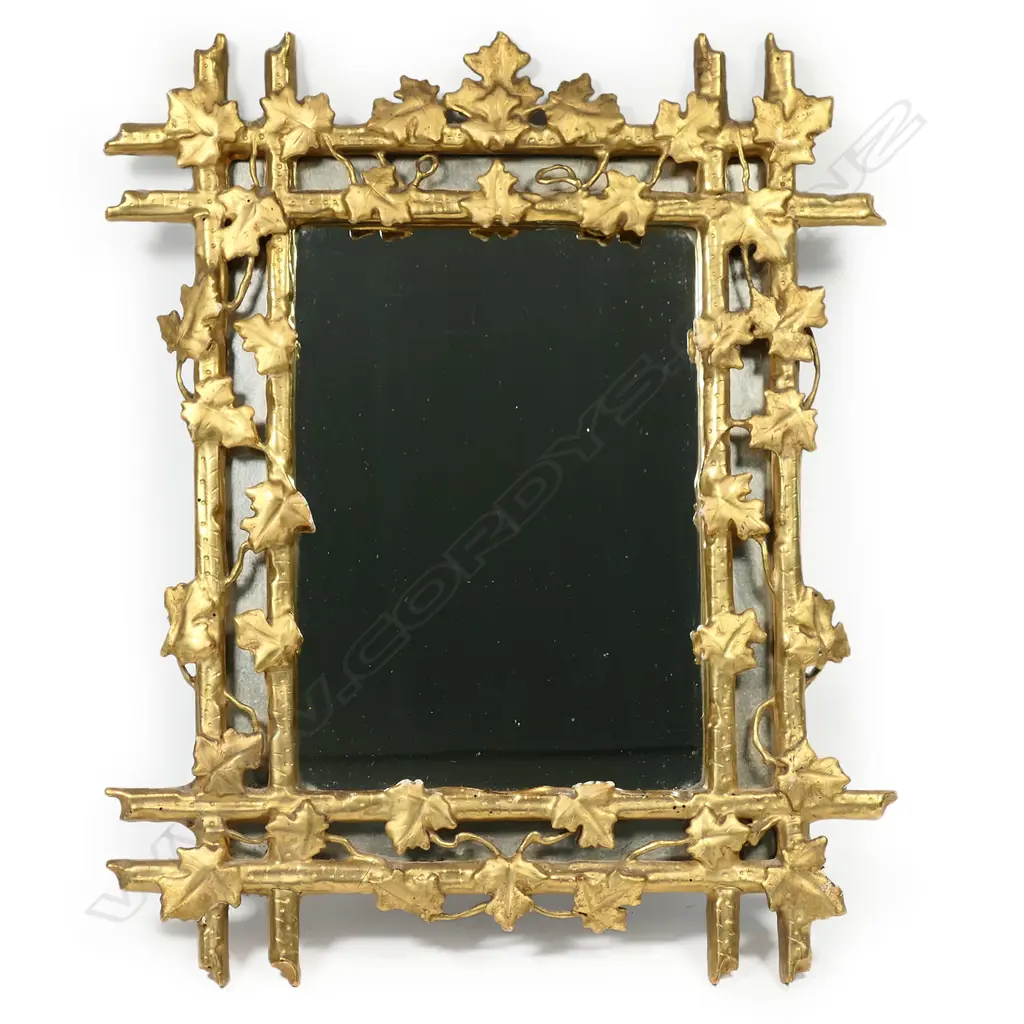 A small 19thC gilt framed mirror, Image 1++