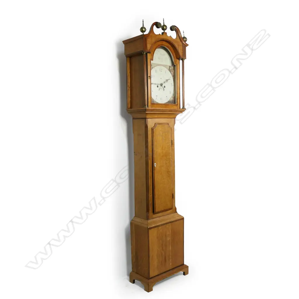 A 19thC oak long case clock, Image 1++