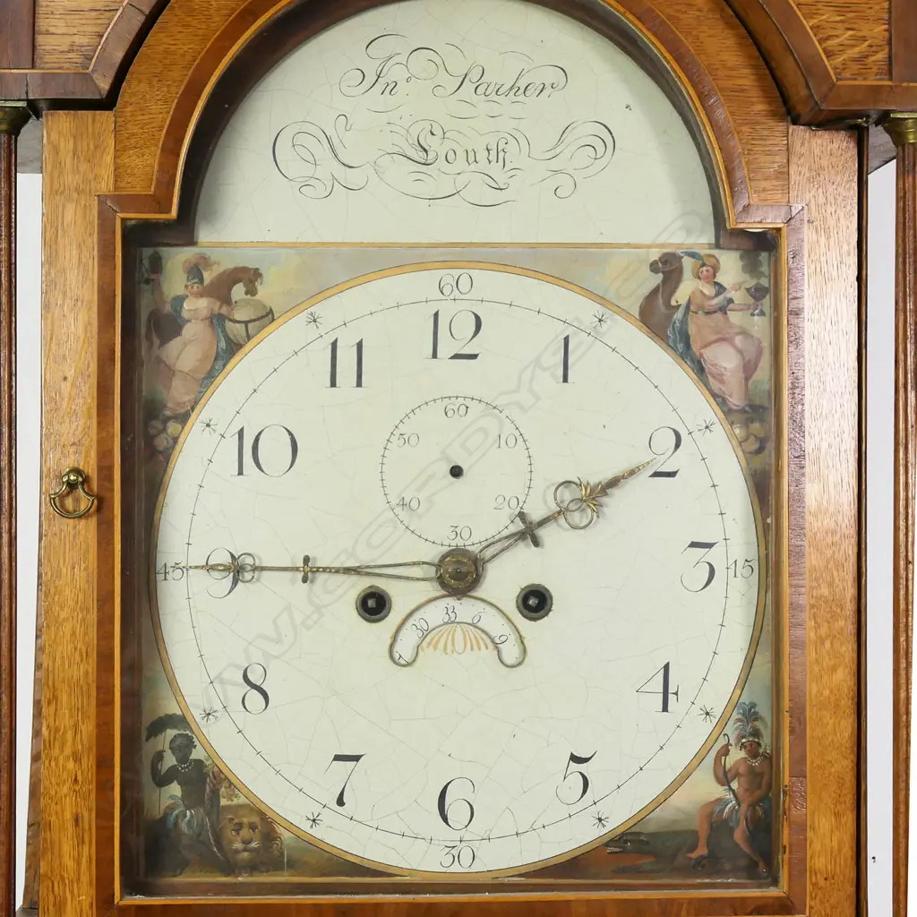 A 19thC oak long case clock, Image 1++