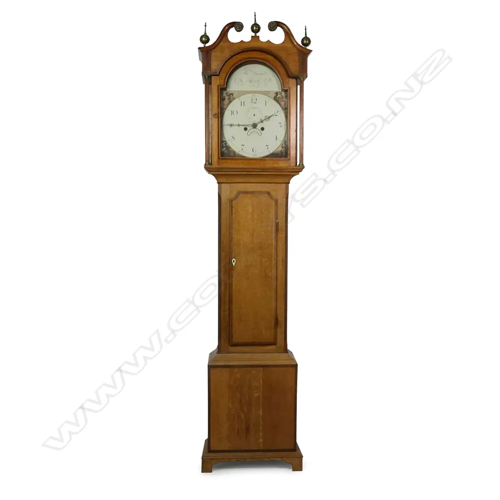 A 19thC oak long case clock, Image 1++