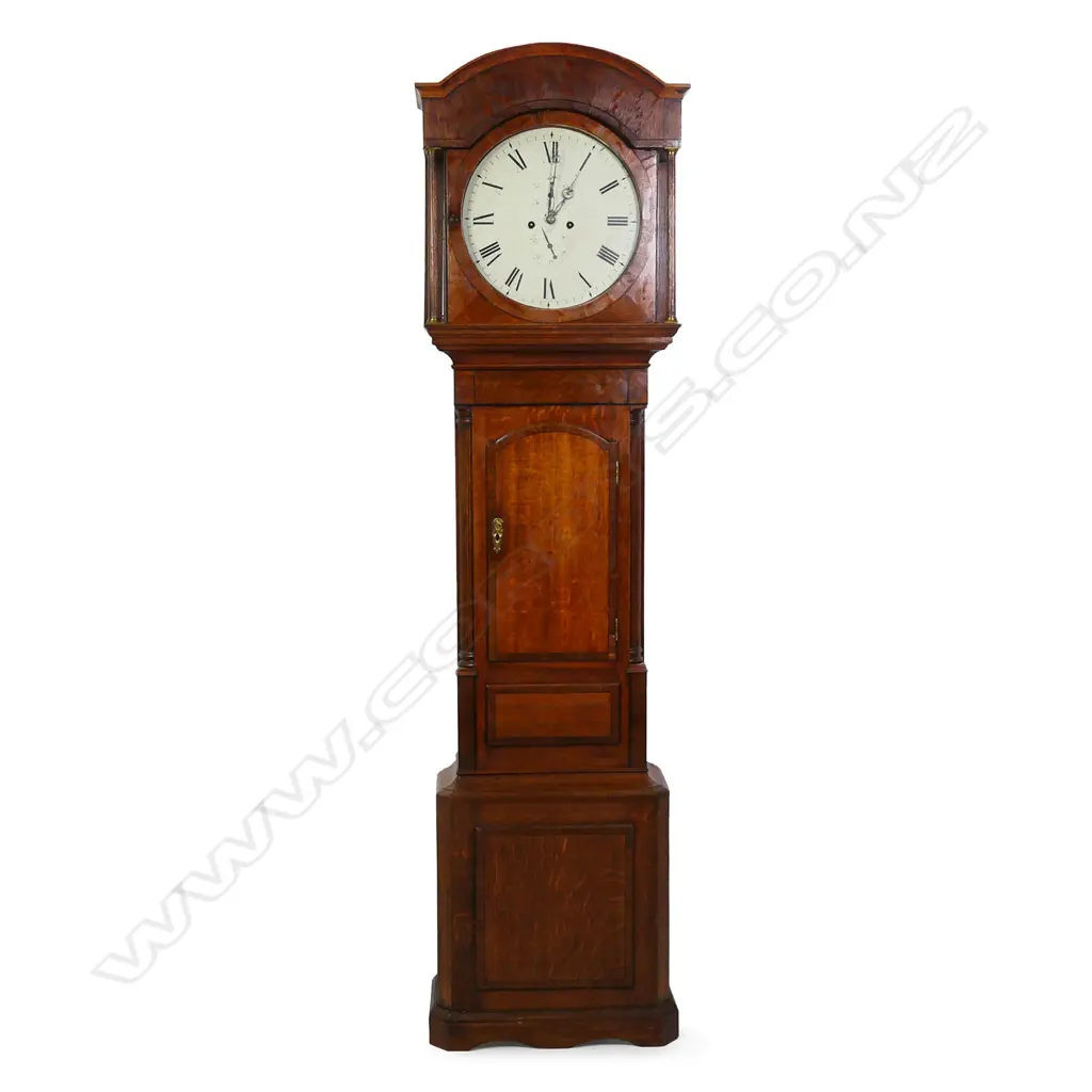 A 19thC oak long case clock, Image 1++