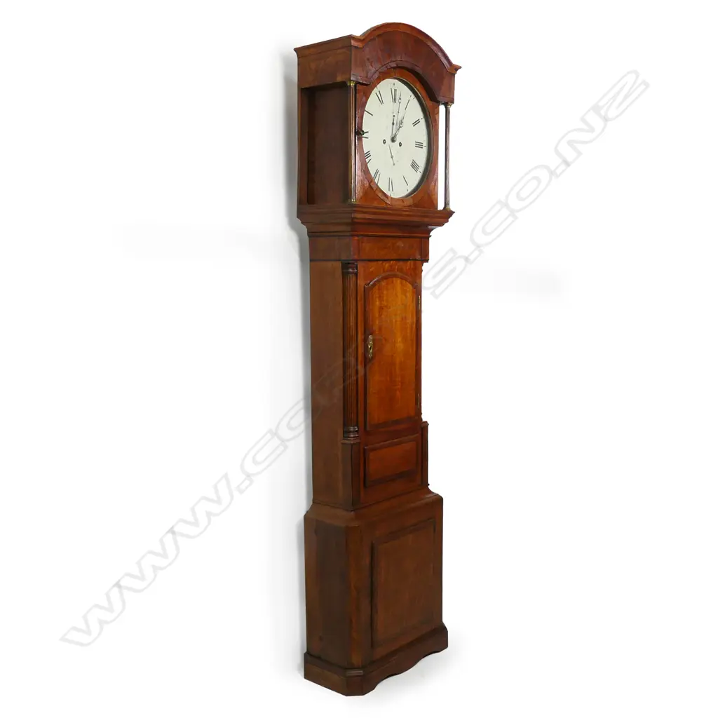 A 19thC oak long case clock, Image 1++