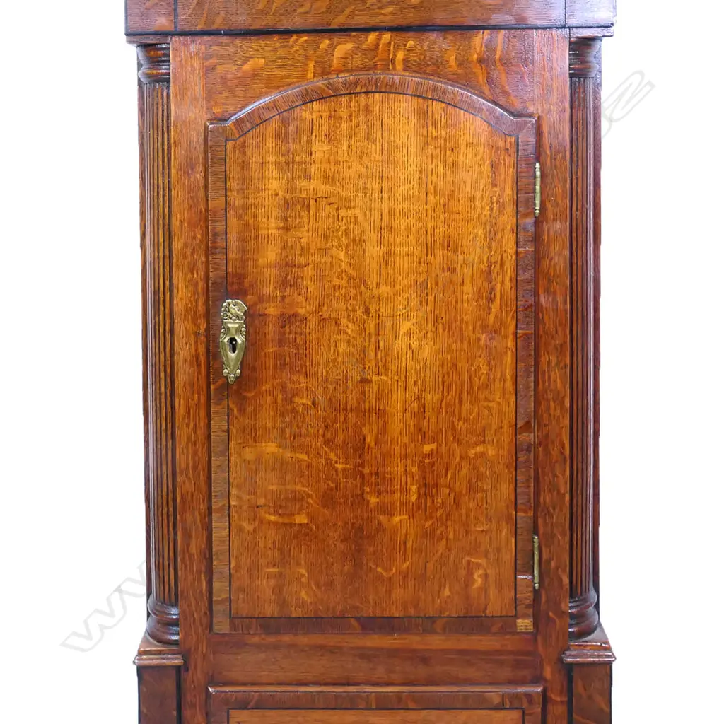 A 19thC oak long case clock, Image 1++