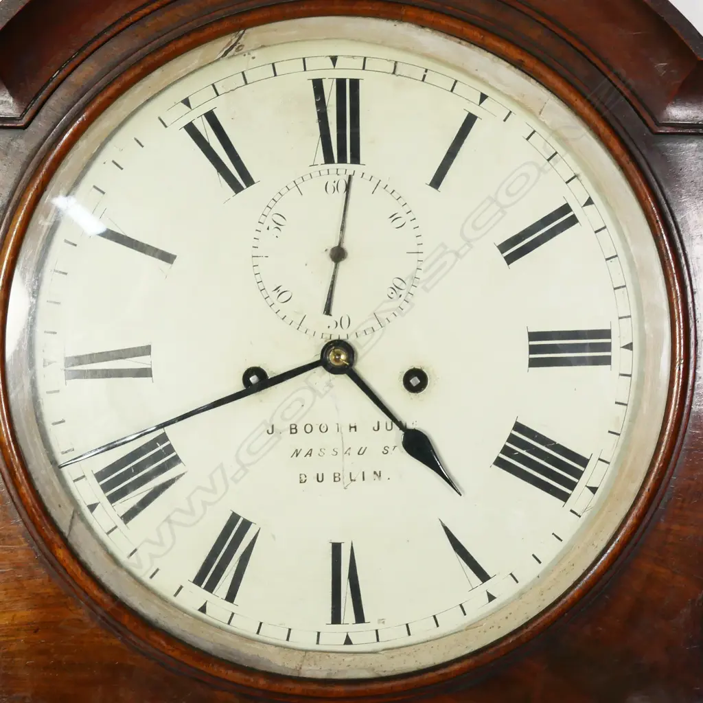 An early 19thC mahogany Irish long case clock, Image 1++