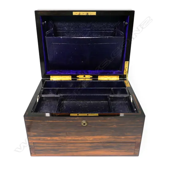 A 19thC coromandel wood dressing table case,
