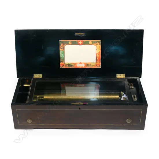 An antique music box, c.1890, attributed to Charles Paillard & Cie. St. Croix, Switzerland,