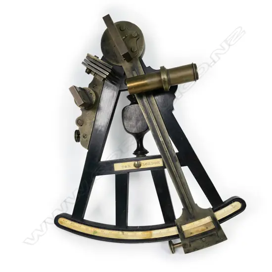 A 9½" radius ebony octant by Cox, London,