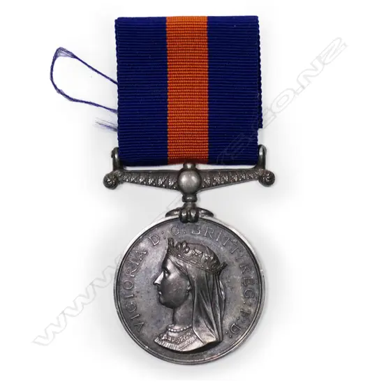 A New Zealand War (Land Wars) medal, 1869.