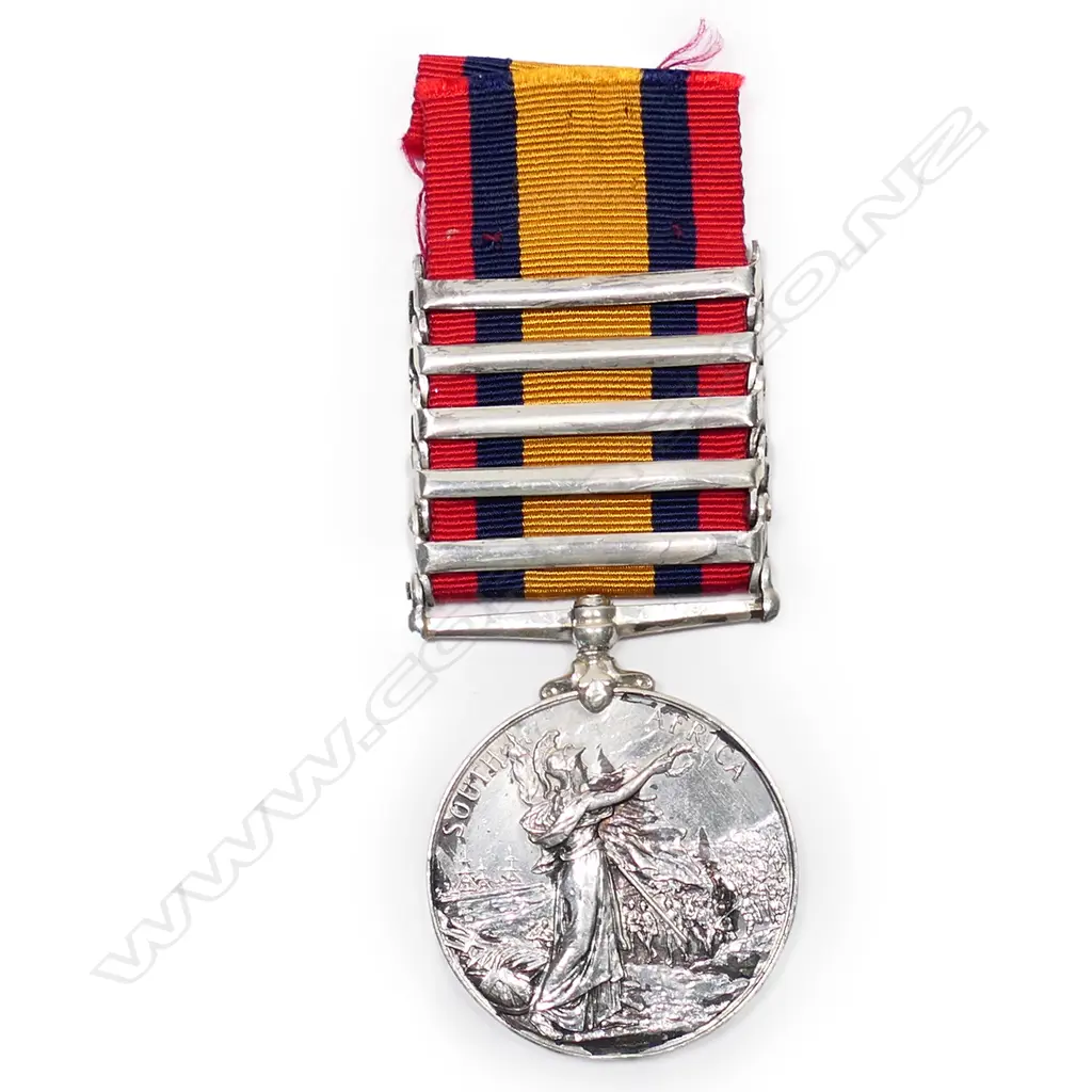 A Queen's South Africa medal, with five clasps and ribbon Image 1++
