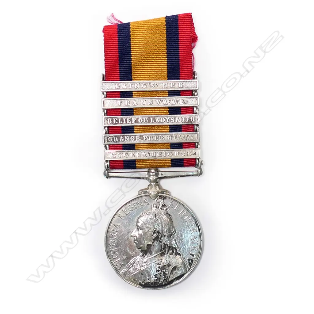 A Queen's South Africa medal, with five clasps and ribbon Image 1++