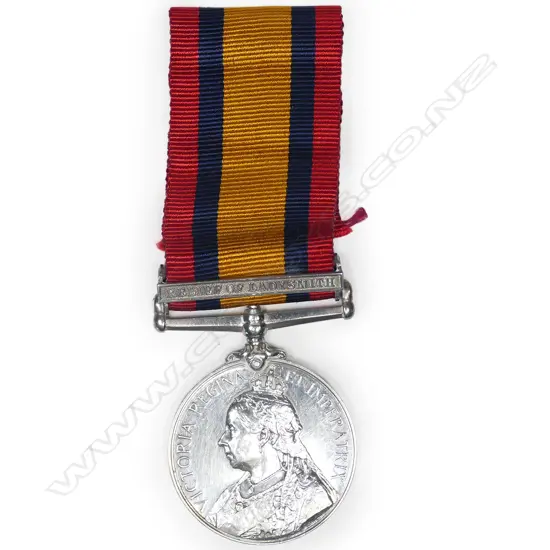 A Queen's South Africa medal, with one clasp and ribbon