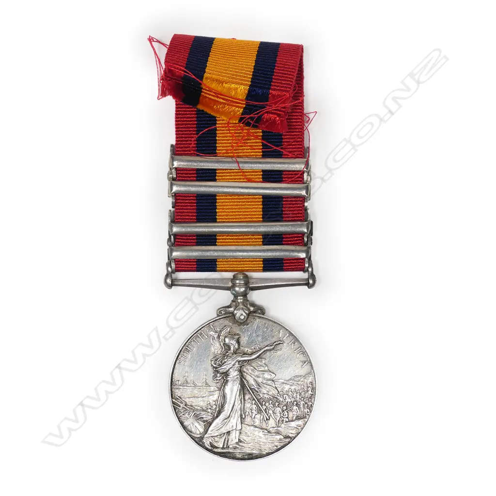 A Queen's South Africa medal, with four clasps and ribbon, Image 1++