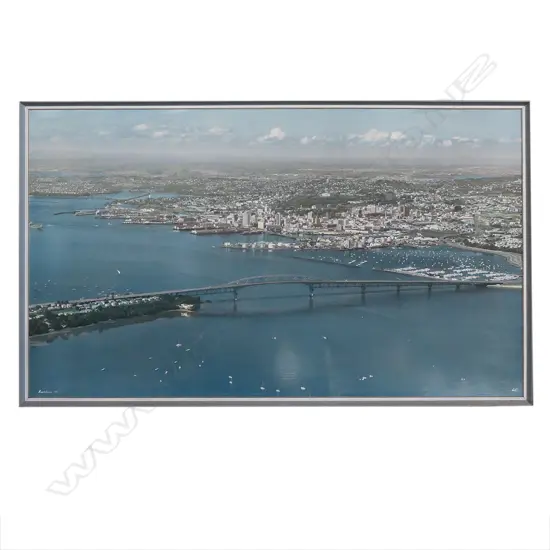 A vintage very large format hand-coloured Whites Aviation photo,