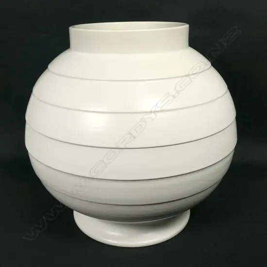 A large Crown Lynn hand potted vase,