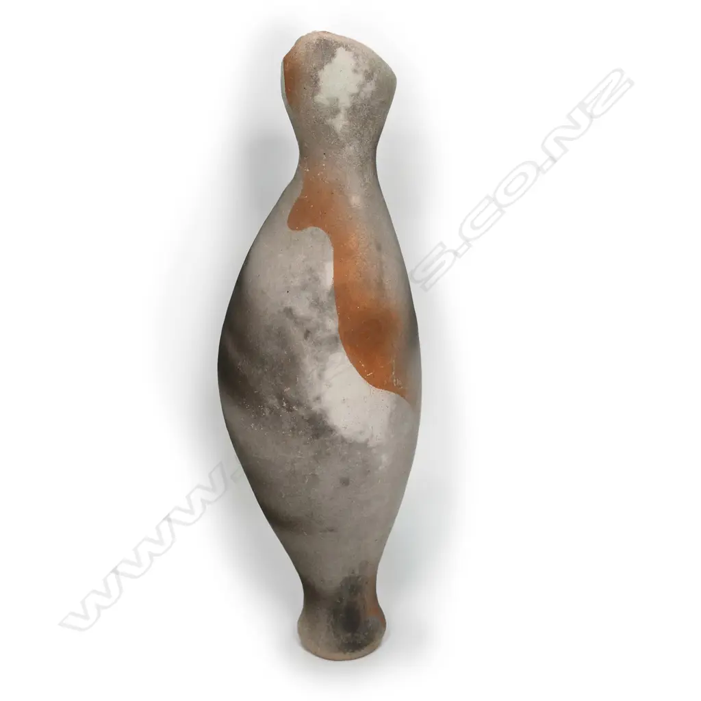 A Joan Campbell (Australian 1925-97), tall raku vase, Image 1++