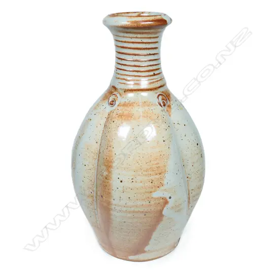 Peter Stichbury shino glazed vase,