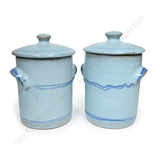 Peter Stichbury pair of lidded jars,
