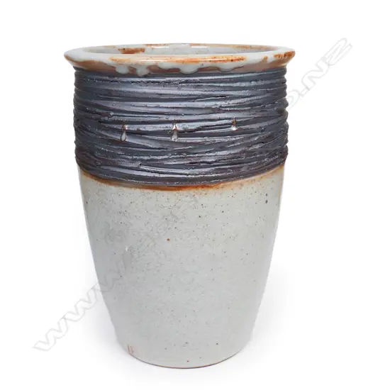 Peter Stichbury shino glazed vase,