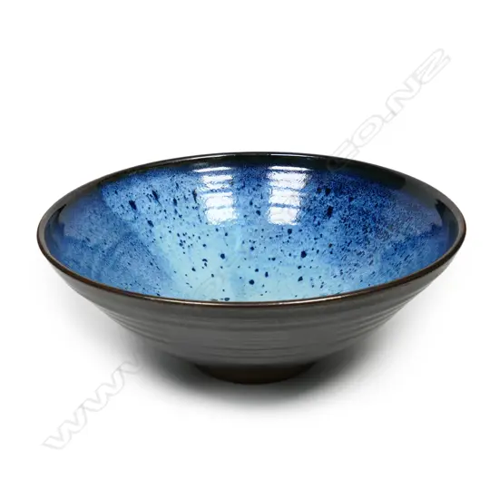 Peter Stichbury large chun glazed flared bowl,