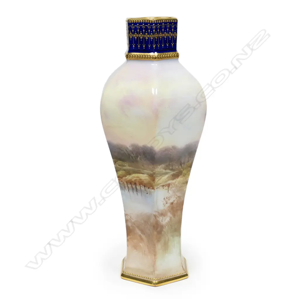 A Royal Doulton hand painted porcelain vase by John Hugh Plant (act. 1902-1920), Image 1++