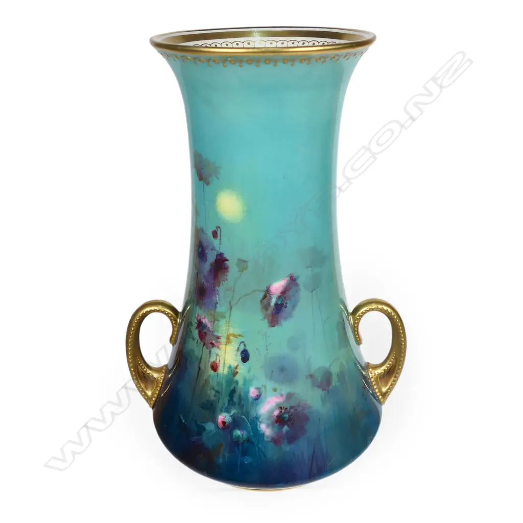 A Royal Doulton vase hand painted by Edward John Raby (act. 1892-1919), Image 1++