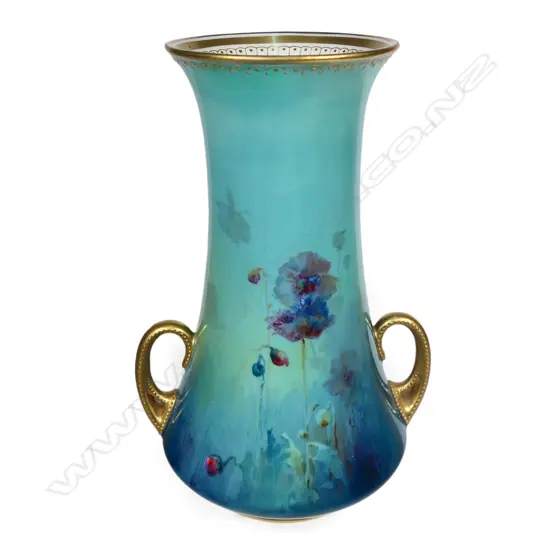 A Royal Doulton vase hand painted by Edward John Raby (act. 1892-1919),