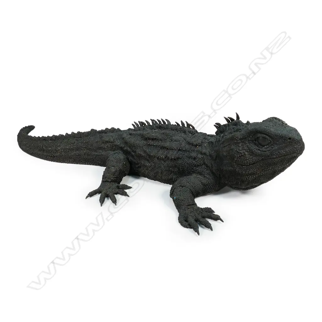 A limited-edition bronze sculpture of a tuatara by Brian Moore, Image 1++