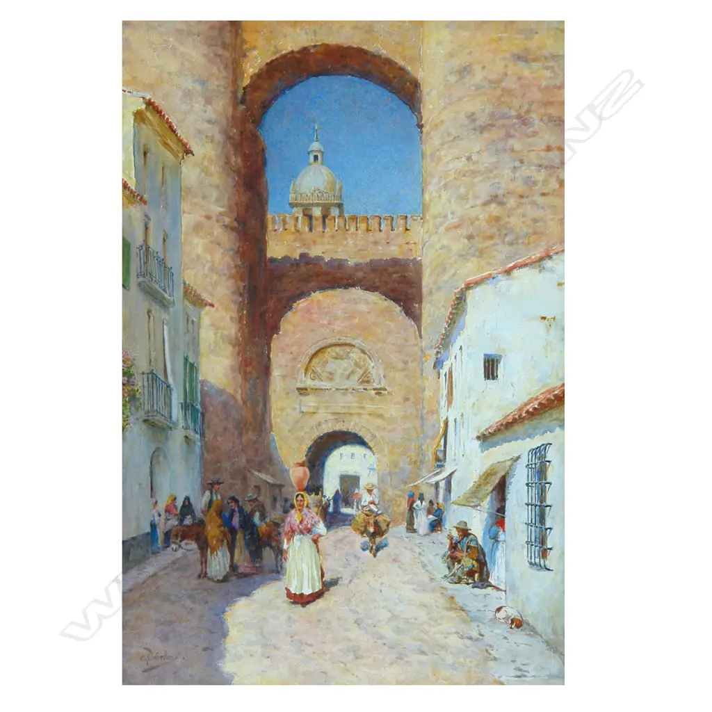 Charles Nathaniel Worsley (1862-1923), 'Entrance Gate to Avila Spain', Image 1++
