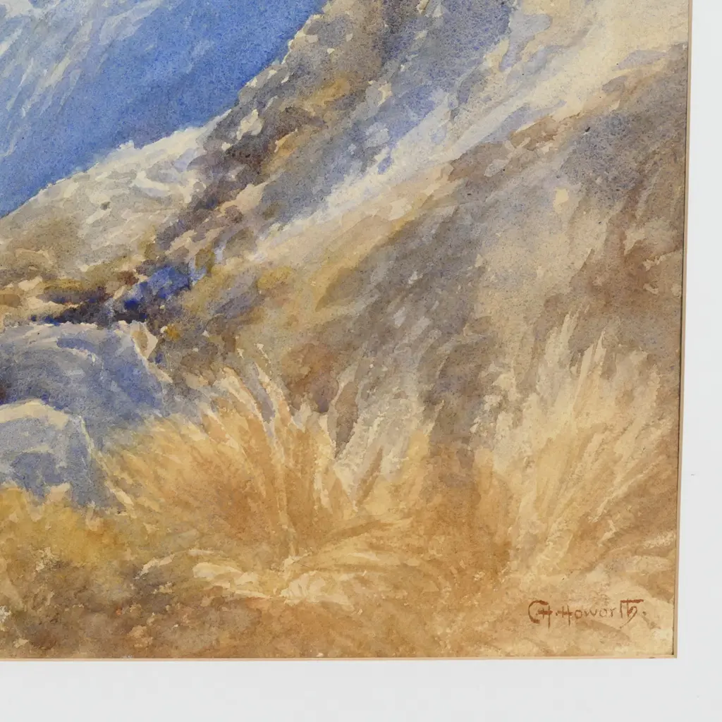Charles Henry Howorth (1856-1945), Mt Cook and Tasman from the Liebig Range, Image 1++