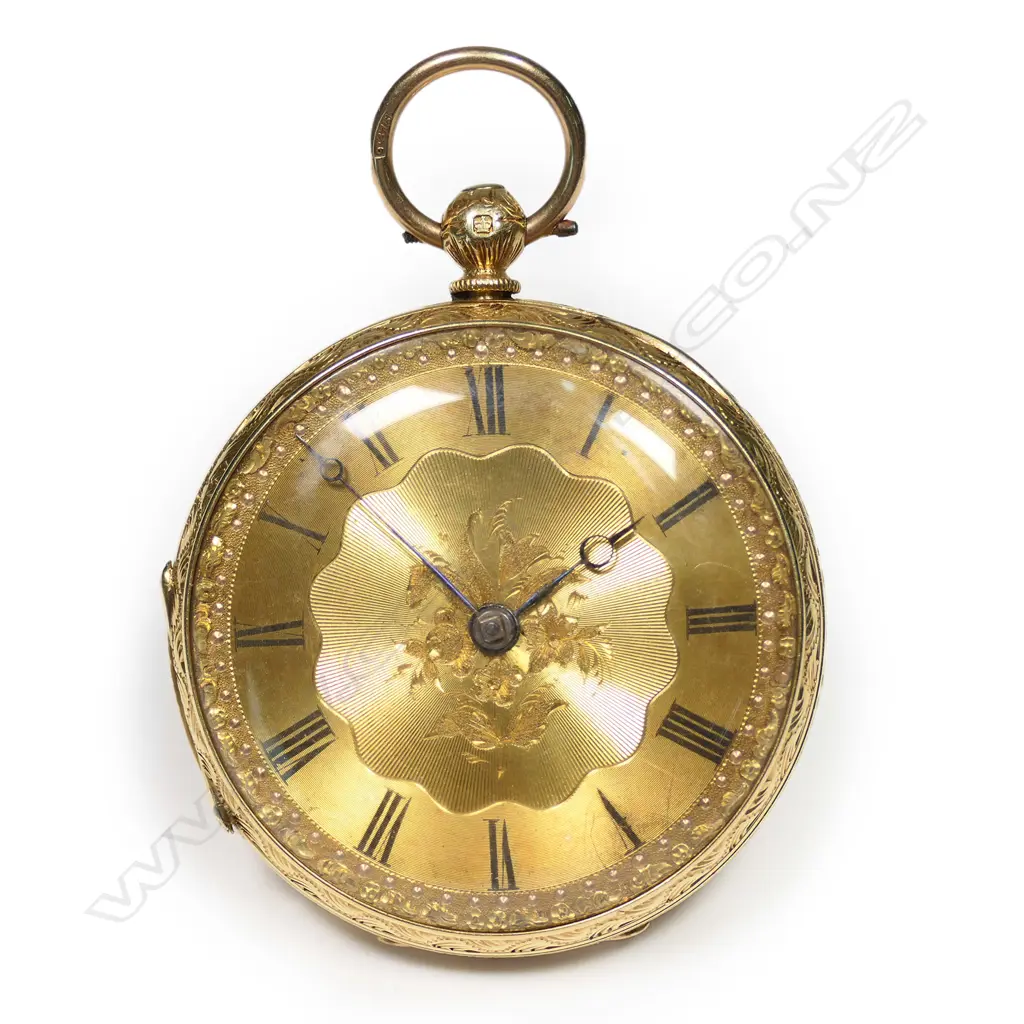 A Victorian 18ct yellow gold gent's open face pocket watch, Image 1++